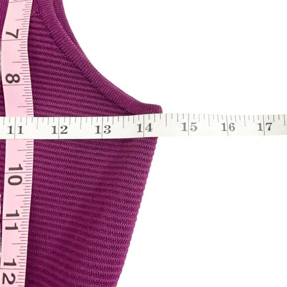 MILLY Plum Fit and Flare Stretch Dress P (XS) - Picture 7 of 11